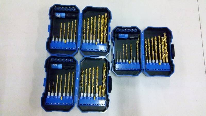 lot 7192 image: three sets of cobalt drill bits
