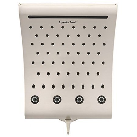lot 7193 image: Oxygenics Curve 3-setting Brushed Nickel Rain Shower System