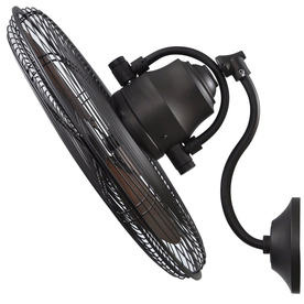 lot 2384 image: Wall Mount Fan Oscillating 3 Speed Mounted Damp Rated Indoor Outdoor Patio Deck