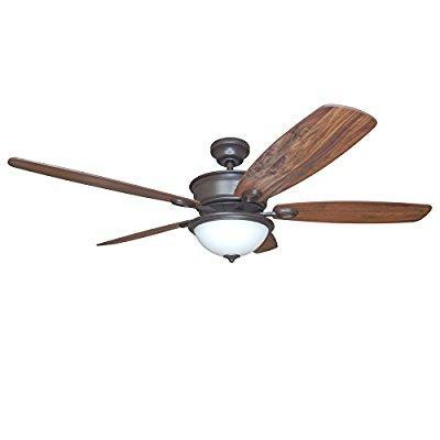 lot 2389 image: bayou creek 56-in oil rubbed bronze downrod or close mount indoor residential ceiling fan with light kit and remote