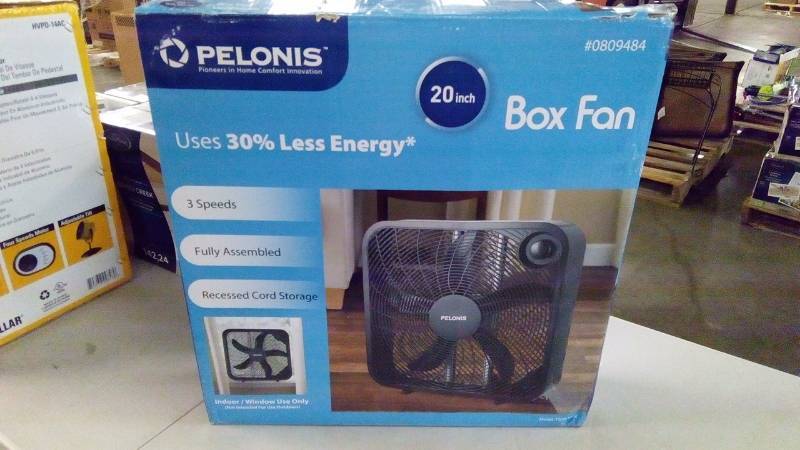 lot 2390 image: pelonis 20 inch box fan