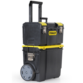 lot 2402 image: Stanley 11.5-in Lockable Wheeled Black Plastic Tool Box
