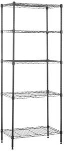 lot 1014 image: Amazon Basics 5-Shelf Multipurpose Adjustable Sturdy Steel Storage Shelving Unit, Easy Assembly, 13.4 D x 23.2W x 60H, Black - Retail $47