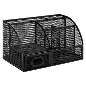 lot 1019 image: Amazon Basics Pen Holder and Desk Organizer, Office Caddy Storage, Black, ��13x9.5x6  - Retail $14
