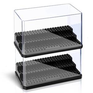 lot 1030 image: WETANBR Medium-Sized Miniature Display Case for Figures, 2 Pack Building Block Display Cases for Collectibles, Acrylic Display Storage Box, Gift for Action Figure & Miniatures Toys Lovers - Retail $17