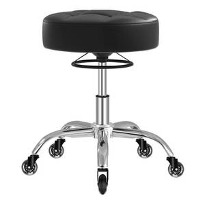 lot 1046 image: Rolling Stool Heavy Duty 400lb Super Soft Seat Cushion,360° Swive,Height Adjustability,No Squeaky Noises,No Tip Over,New Upgraded Stool Salon stool Chair, Tattoo Facial Massage Spa Medical (Black) - Retail $94