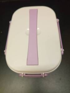 lot 1073 image: Bento Box Adult Lunch Box, Stackable Lunch Container for Adults Women Kids Girls, 63oz 3 Layer Large Lunch Box Container with Utensil Set, Sauce Container, Muffin Cups, Purple - Retail $1,008