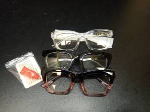 lot 1076 image: Okany Blue Light Blocking Glasses for Women Men Fashion Computer Screen Gaming TV Phones Anti Eyestrain & UV Glare Glasses 3 Pack - Retail $30