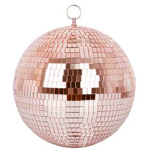 lot 1095 image: Mirror Ball, MUZTOP 12 Inch Disco Ball with Hanging Ring, Light Mirror Ball for Disco Parties DJ Stage Wedding Christmas Home Decor, Rose Gold - Retail $55