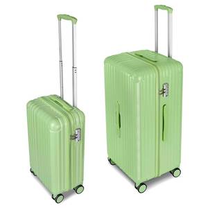 lot 1097 image: WireHot Carry-on 20 Inch and 28 Inch Square Thickened ABSPC Hard Shell luggage, 2-Piece Suitcase Set with TSA Lock & Dual Zipper Mesh Inner Layer Design, Avocado Green - Retail $105