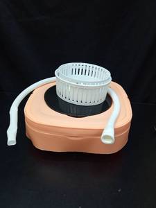 lot 1147 image: Portable Washing Machine - 16L Mini Foldable Washer with Spin Basket, 3 Cleaning Modes & Deep Cleaning for Small Clothes, Collapsible Laundry for Apartment, Home, Hotel and Travel (Coral) - Retail $50