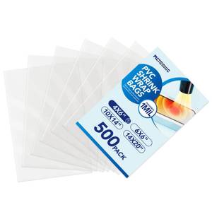 lot 1148 image: Metronic Shrink Wrap Bags 4x6 Inches 500Pcs, Clear PVC Heat Shrink Wrap Bags for Packagaing Soap,Bath Bombs,Makeup, Candles,Small Gifts,Jars,Homemade DIY - Retail $8
