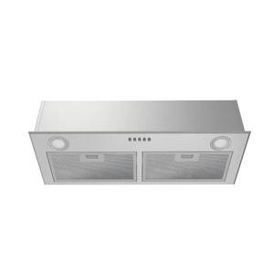 lot 1167 image: FIREGAS Range Hood 28 inch, Built-in Stainless Steel Kitchen Vent Hood with 450 CFM, 3 Speed Exhaust Fan, 2 LED Lights & Button Control, DuctedDuctless Convertible - Retail $180