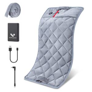 lot 1190 image: Vofuoti Weighted Heating Pad with Battery, 3 Heat Settings, Electric Portable Cordless Heating Pad for Back, Neck & Shoulder, Abdomen, Large Heated Pad for Women Men, 12 x 24, 2 lbs - Retail $48