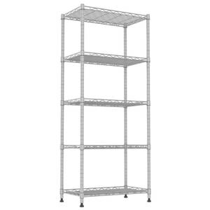 lot 1212 image: REGILLER 5-Wire Shelving Metal Storage Rack Adjustable Shelves,Standing Storage Shelf Units for Laundry Bathroom Kitchen Pantry Closet(Silver,11.8 D x 21.2 W x 53.5 H) - Retail $48