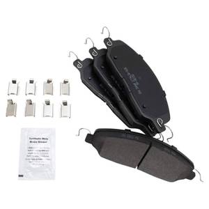 lot 1258 image: TRQ Front Brake Pads Semi Metallic Compatible with 2005-2014 Ford Mustang - Retail $46