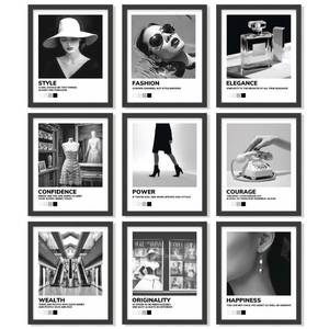 lot 1265 image: 97 Decor Boujee Room Decor - Black And White Wall Art Posters, Black And White Pictures for Wall Decor, Vintage Fashion Prints Photos Artwork, Black Room Decorations for Women (8x10 UNFRAMED) - Retail $7
