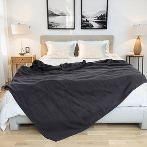 lot 1279 image: YAKEE Electric Blanket Full Size 72x 84, Large Heated Blanket, Soft Warm Heating Blanket, 5 Heating Levels and 10 Hours Auto-Shut-Off, Machine Washable, Dark Grey - Retail $4,196