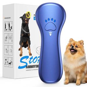 lot 1290 image: Ahwhg New Anti Barking Device,Dog Barking Control Devices,Rechargeable Ultrasonic Dog Bark Deterrent up to 16.4 Ft Effective Control Range Safe for Human & Dogs Portable Indoor & Outdoor(Blue) - Retail $18