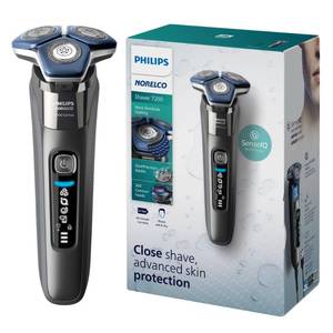 lot 1308 image: Philips Norelco Shaver 7200, Rechargeable Wet & Dry Electric Shaver with SenseIQ Technology and Pop-up Trimmer, S788782 - Retail $60
