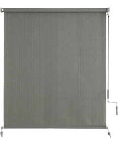 lot 9802 image: Outdoor Roller Shades��Cordless Patio Roller Up Blinds with Shade Cloth for Porch Gazebo Pergola Balcony Backyard��2 Poles & 1 Fabric��Grey��48 Wx72 H - Retail $0