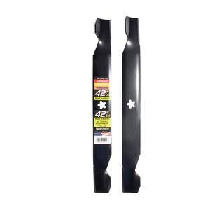 lot 9805 image: MaxPower 2 Blade Set for Many 42 in. Cut Craftsman, Husqvarna, Poulan Mowers Replaces OEM #s 127843, 138498, 138971, 53-21278-43
