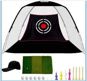 lot 9817 image: Golf Net for Backyard Practice Hitting Net with Mat & Target �� Training for Driving Chipping Swing Golf Gift for Dad Husband Men - Retail $0