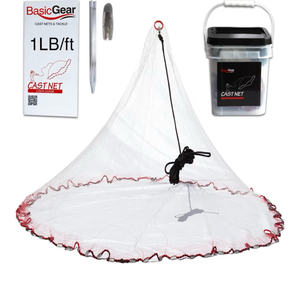 lot 9829 image: BasicGear Cast Net zinc iron 10ft 12�� sq 1 lb - Retail $0