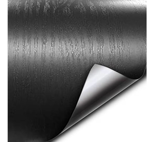 lot 9831 image: Black Ash Wood Grain Textured Vinyl Wrap Film WAir-Release Adhesive (1ft x 48 Inch) - Retail $0