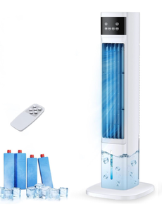 lot 9833 image: Evaporative Air Cooler, 3-in-1 Portable Air Conditioners for Room, 4 Modes 3 Speeds, Fast Cooling Portable AC Unit w24H Timer, Remote Oscillating Tower Fan, Quiet Swamp Cooler for Bedroom Office - Retail $0