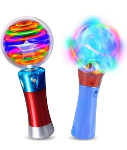 lot 9870 image: Light Up Magic Ball Wand & Spinning Light Wand Set - Retail $0