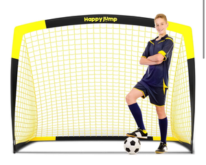 lot 9888 image: Happy Jump Soccer Goal Pop Up Foldable Soccer Net for Backyard 7x5FT,5x3.6FT,4x3FT,3x2.2FT - Retail $0