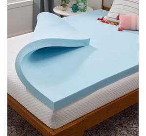 lot 9913 image: LINENSPA Memory Foam Mattress Topper - 3 Inch Gel Infused Memory Foam - Plush Feel - Cooling and Pressure Relieving - CertiPUR Certified - Dorm Room Essentials - Full XL Size - Retail $0