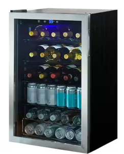 lot 9925 image: Vissani 4.3 Cu. ft. Wine and Beverage Cooler in Stainless Steel - Retail $379