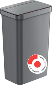 lot 9930 image: iTouchless Prime 13.2 Gallon Sensor Trash Can, Slim and Space-Saving, Durable Dent-Proof Construction, Automatic Bin Gray Color Great for Kitchen, Home, Office, Business, Garage, Plastic WHITE - Retail $0