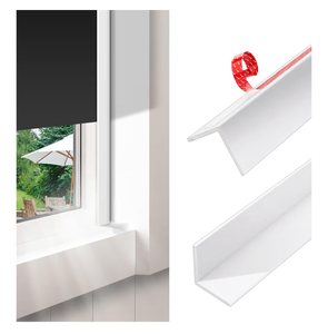 lot 9933 image: PVC Light Blockers Side Tracks for Window Shades and Blinds100% Blackout 59 2pcs for Blackout Strips on Both Sides of The Blinds Great for Bedrooms and Nurseries Light Blocking - Retail $0