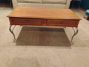 lot 958 image: Emory Coffee Table from Pier One Imports.  18 x 47 x 23.  Matches lots 954 and 957. Located DOWNSTAIRS