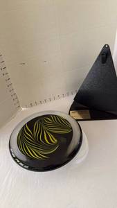 lot 1014 image: Karg art glass 10.5 in diameter with stand