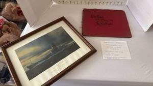 lot 1024 image: First Edition 1902 with topographical map photos and USS Missouri framed print
