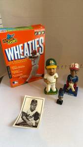lot 1113 image: Albert Pujols Wheaties box, 2 bobble heads, signed picture and figurine
