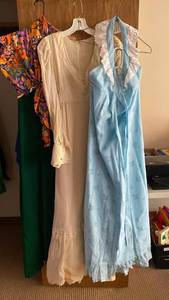 lot 1134 image: Vintage ladies maxi dresses unknown sizes