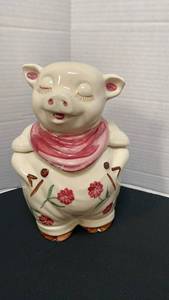 lot 1273 image: Decorative Ceramic Pig Cookie Jar