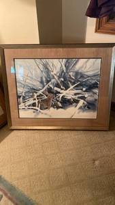 lot 1300 image: Framed, signed and numbered limited edition print of Cotton World by Jean Vietor, frame 25x31