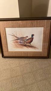 lot 1302 image: Framed limited edition print of Graceful Pair, signed and numbered, by Maynard Reece, 18x24