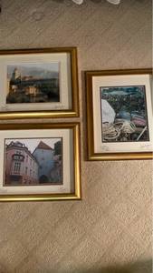 lot 1312 image: Framed photos from around Europe by Wichitan Ted Ayres