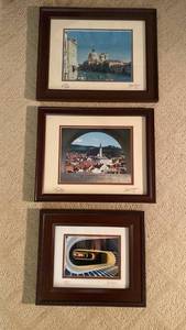 lot 1313 image: Framed European sites photographed by Wichitan Ted Ayres