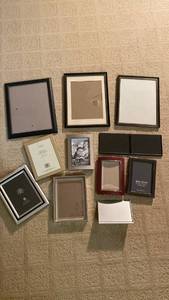 lot 1318 image: Metal tabletop frames, black, gold, silver, largest 12x10 approx