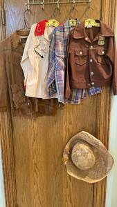 lot 1335 image: Darling bundle of vintage  boys western clothes and small hangers
