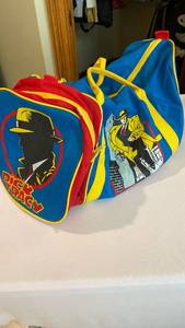 lot 1343 image: Vintage Dick Tracy duffle bag,  packing pouches, laptop bag, large tote and more