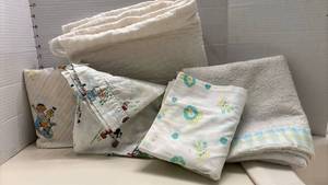 lot 1401 image: Crib Sheets, Pad and Blanket